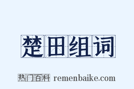楚田组词是什么意思的图片